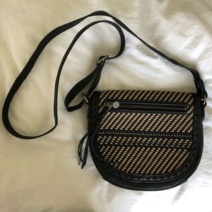 the sak leather crosshatch crossbody